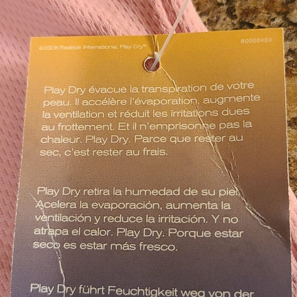 Reebok Play Dry (3) Girls L Pink SS Shirt NWT - Picture 5 of 12